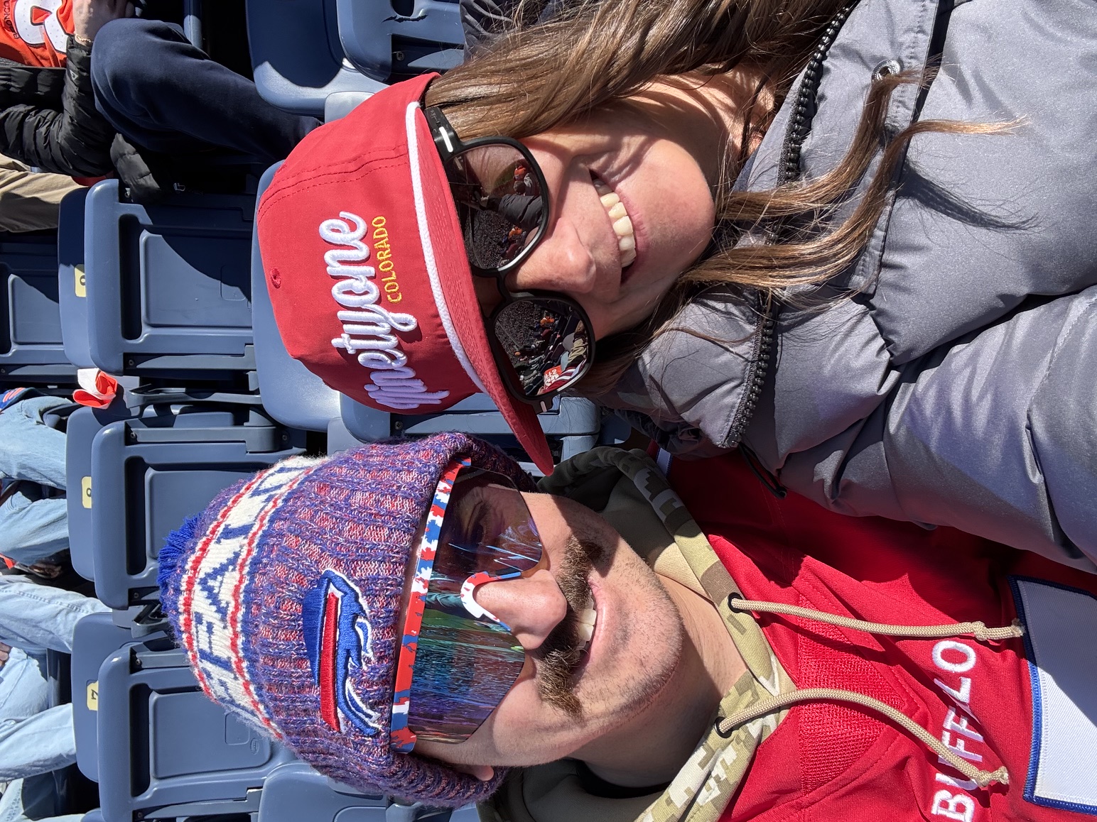 Ashley and Cody together at a football game