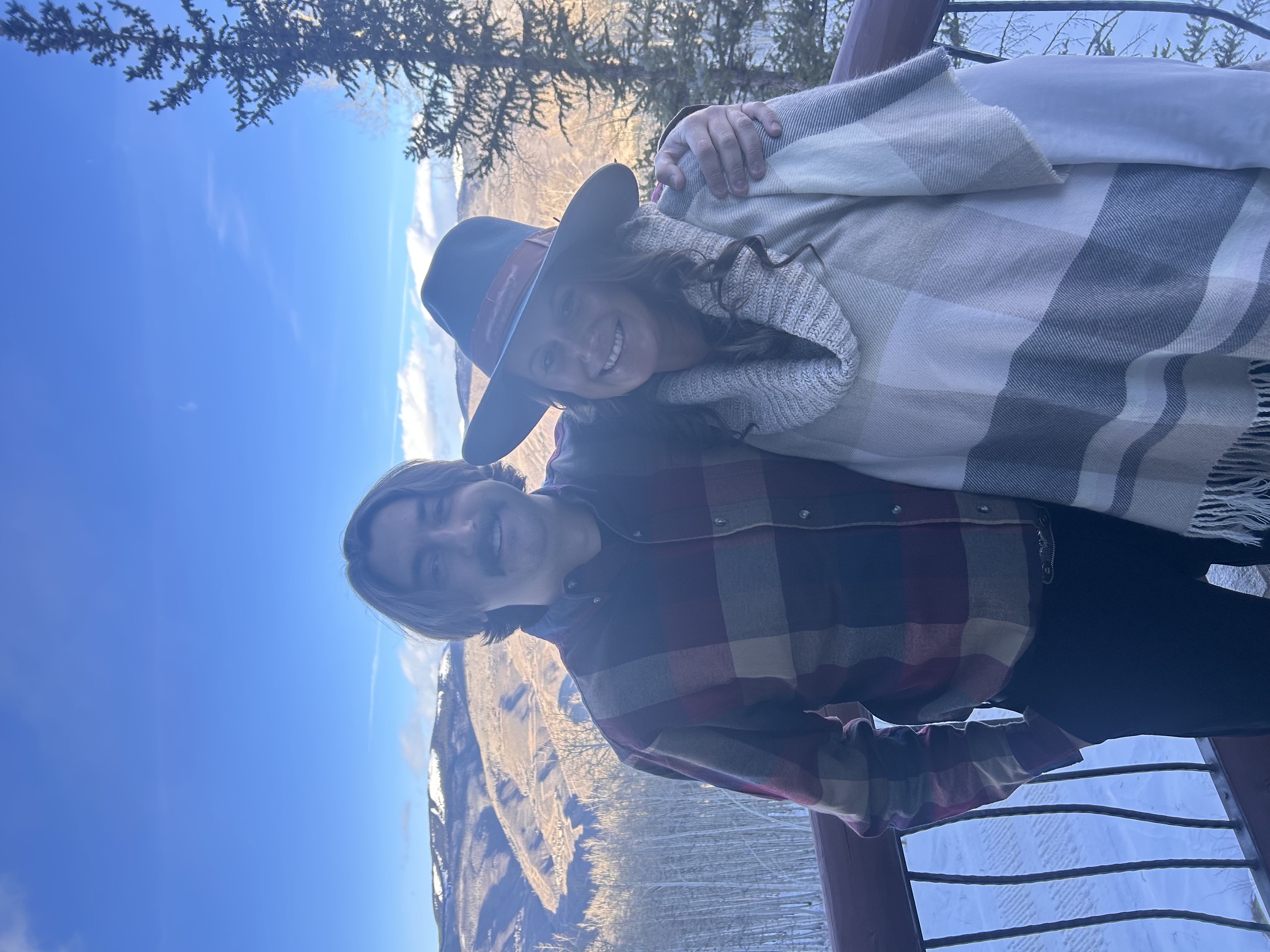 Ashley and Cody together in the mountains
